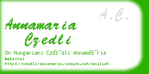 annamaria czedli business card